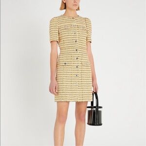 Yellow Tweed Dress by Maje
